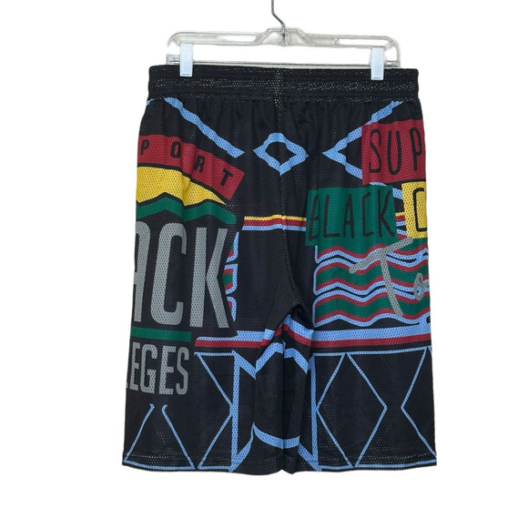 Support Black Colleges Multicolor men mesh athletic shorts size Medium - Picture 2 of 6